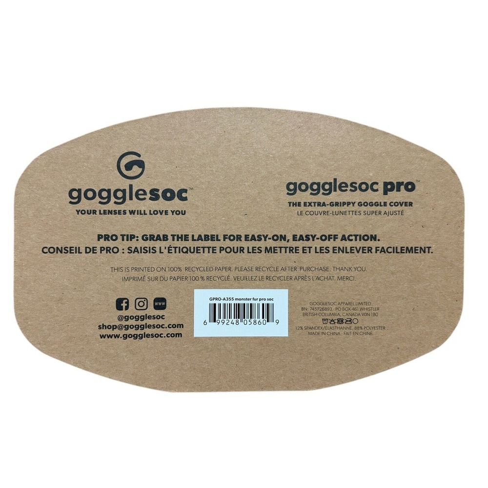 NWT 3/$30 GoggleSoc Pro Soc Goggle Cover "Monster Fur" Pink Orange Yellow - Picture 3 of 6